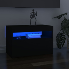 vidaXL 2 db fekete TV-szekrény LED-lámpákkal 60 x 35 x 40 cm bútor