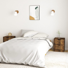 vidaXL 2 db füstölt tölgy színű forgácslap éjjeliszekrény 40x40x50 cm bútor