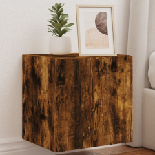 vidaXL 2 db füstös tölgy fali TV-szekrény LED-ekkel 40,5x35x40 cm bútor