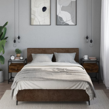 vidaXL 2 db füstös tölgy színű szerelt fa éjjeliszekrény 40x40x55 cm bútor