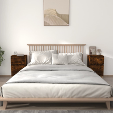 vidaXL 2 db füstös tölgyszínű éjjeliszekrény 40 x 35 x 70 cm bútor