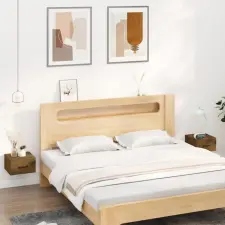 vidaXL 2 db füstös tölgyszínű fali éjjeliszekrény 35 x 35 x 20 cm bútor