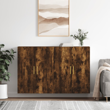 vidaXL 2 db füstös tölgyszínű faliszekrény 69,5 x 34 x 90 cm bútor