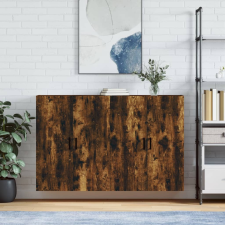 vidaXL 2 db füstös tölgyszínű faliszekrény 69,5 x 34 x 90 cm bútor