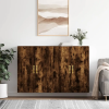 vidaXL 2 db füstös tölgyszínű faliszekrény 69,5 x 34 x 90 cm