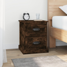 vidaXL 2 db füstös tölgyszínű szerelt fa éjjeliszekrény 39x39x47,5 cm bútor