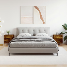 vidaXL 2 db füstös tölgyszínű szerelt fa éjjeliszekrény 40x35x47,5 cm bútor