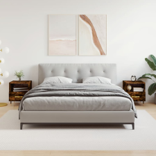 vidaXL 2 db füstös tölgyszínű szerelt fa éjjeliszekrény 40x35x47,5 cm bútor