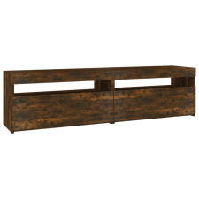 vidaXL 2 db füstös tölgyszínű TV-szekrény LED-világítással 75x35x40 cm (815124) bútor