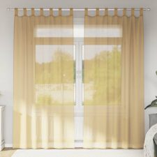 vidaXL 2 db homokszínű voile függönyök rúd zsebekkel lakástextília