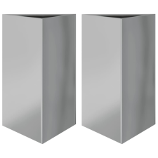vidaXL 2 db horganyzott acél háromszög alakú kerti ültető 50x43x75 cm (851182) kerti tárolás