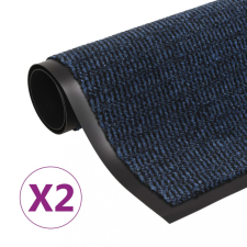 vidaXL 2 db kék négyszögletes bolyhos szennyfogó szőnyeg 90 x 150 cm lakástextília