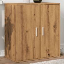 vidaXL 2 db kézműves tölgy színű szerelt fa cipőszekrény 32x35x70 cm bútor