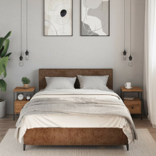 vidaXL 2 db kézműves tölgy színű szerelt fa éjjeliszekrény 34x36x50 cm bútor