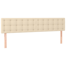 vidaXL 2 db krémszínű szövet fejtámla 90x5x78/88 cm (346501) ágy és ágykellék