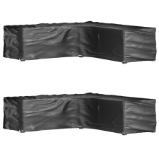 vidaXL 2 db L-alakú kerti bútorhuzat 16 fűzőlyukkal 285x285x70 cm kerti bútor