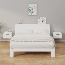 vidaXL 2 db magasfényű fehér fali éjjeliszekrény 34x30x20 cm bútor