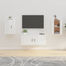 vidaXL 2 db magasfényű fehér fali TV-szekrény 40x34,5x60 cm bútor