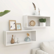 vidaXL 2 db magasfényű fehér forgácslap fali kockapolc 60x15x23 cm bútor