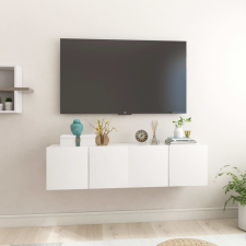 vidaXL 2 db magasfényű fehér függő TV-szekrény 60 x 30 x 30 cm bútor