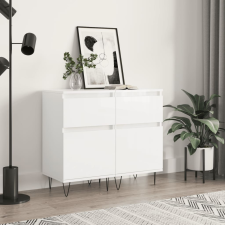 vidaXL 2 db magasfényű fehér műfa tálalószekrény 40 x 35 x 70 cm bútor