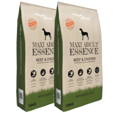 vidaXL 2 db „Maxi Adult Essence Beef & Chicken” prémium kutyatáp 30 kg kutyaeledel