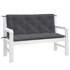 vidaXL 2 db melange antracitszürke szövet kerti padpárna 120x50x7 cm kerti bútor