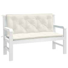 vidaXL 2 db melange krémszínű szövet kerti padpárna 120x50x7 cm lakástextília