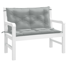 vidaXL 2 db melange világosszürke szövet kerti padpárna 100 x 50 x 7cm kerti bútor