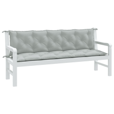 vidaXL 2 db melange világosszürke szövet kerti padpárna 180 x 50 x 7cm kerti bútor