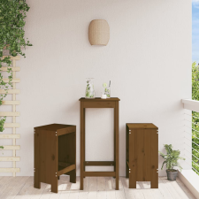 vidaXL 2 db mézbarna tömör fenyőfa bárszék 40x36x75 cm kerti bútor