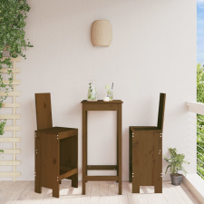 vidaXL 2 db mézbarna tömör fenyőfa bárszék 40x42x120 cm kerti bútor
