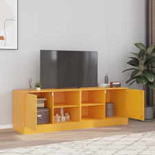 vidaXL 2 db mustársárga acél TV-szekrény 67 x 39 x 44 cm bútor