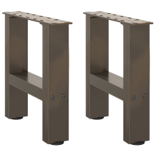 vidaXL 2 db natúr acél dohányzóasztal láb 30 x (30-31) cm acél bútor