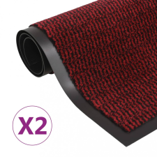 vidaXL 2 db piros négyszögletes bolyhos szennyfogó szőnyeg 120x180 cm lakástextília