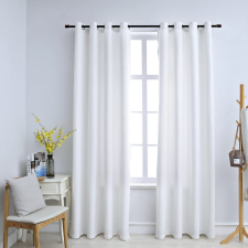 vidaXL 2 db piszkosfehér sötétítőfüggöny fémgyűrűkkel 140 x 225 cm lakástextília