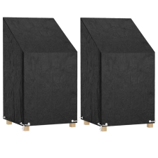 vidaXL 2 db polietilén kerti szék huzat 8 fűzőlyukkal 65x65x80/120 cm kerti bútor