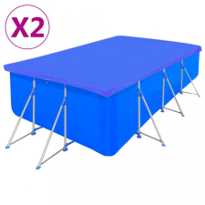 vidaXL 2 db polietilén négyszögletes medencetakaró 90 g/nm 394x207 cm medence kiegészítő