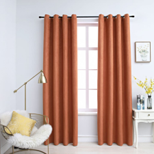 vidaXL 2 db rozsdavörös sötétítőfüggöny fémgyűrűkkel 140 x 175 cm lakástextília