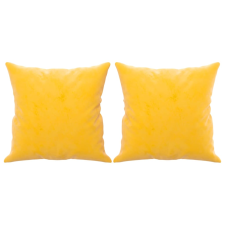 vidaXL 2 db sárga bársony díszpárna 40 x 40 cm (349491) lakástextília