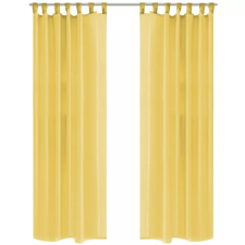 vidaXL 2 db sárga voile függöny 140 x 175 cm lakástextília