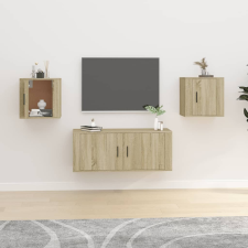 vidaXL 2 db sonoma tölgy fali TV-szekrény 40x34,5x40 cm bútor