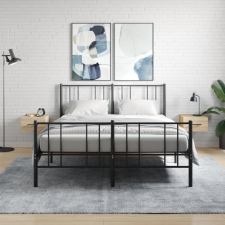 vidaXL 2 db sonoma tölgy falra szerelhető éjjeliszekrény 35x35x20 cm bútor