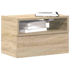 vidaXL 2 db sonoma tölgy falra szerelhető éjjeliszekrény 45x26x28,5 cm bútor