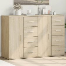 vidaXL 2 db sonoma tölgy színű szerelt fa tálalószekrény 59x39x80 cm bútor