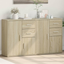 vidaXL 2 db sonoma tölgy színű szerelt fa tálalószekrény 60x31x70 cm bútor