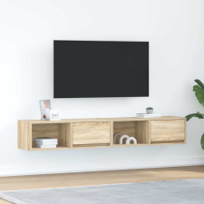 vidaXL 2 db sonoma tölgy színű szerelt fa TV-szekrény 80x31x25,5 cm bútor
