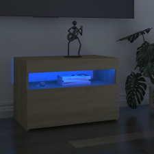 vidaXL 2 db sonoma-tölgy színű TV-szekrény LED-lámpákkal 60x35x40 cm bútor