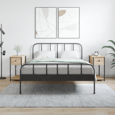 vidaXL 2 db sonoma-tölgyszínű szerelt fa éjjeliszekrény 30x60x60 cm bútor