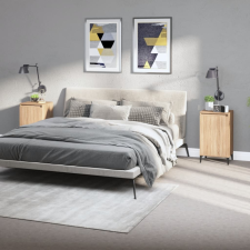 vidaXL 2 db sonoma-tölgyszínű szerelt fa éjjeliszekrény 40x35x70 cm bútor